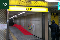地下鉄 千日前線「阿波座駅」9番出口からお越しの方